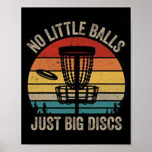 No Little Just Big Discs Funny Retro Vintage Disc  Poster