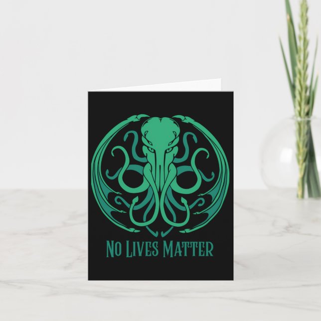No Lives Cthulhu Sticker  Card (Front)