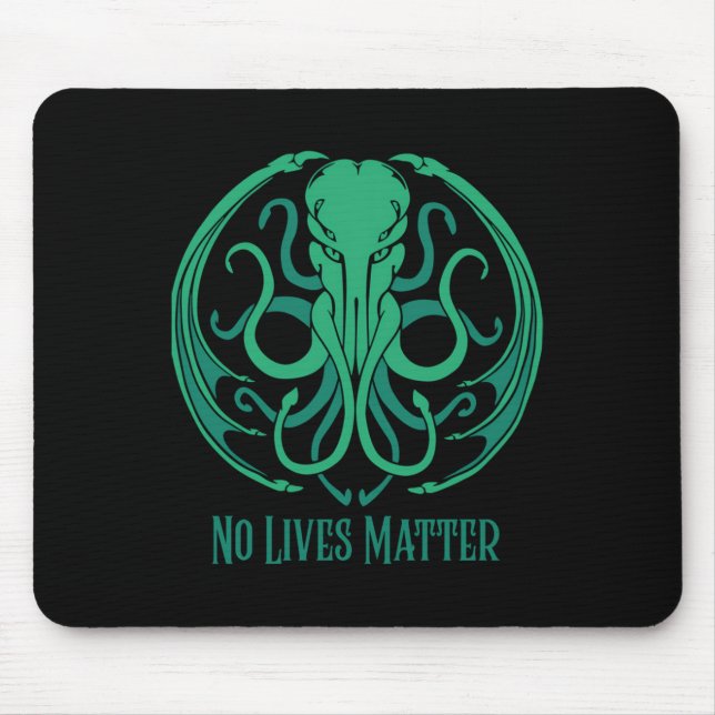 No Lives Cthulhu Sticker  Mouse Mat (Front)
