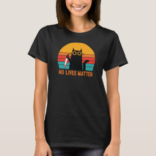 No Lives - Funny Halloween Cat Sticker  T-Shirt