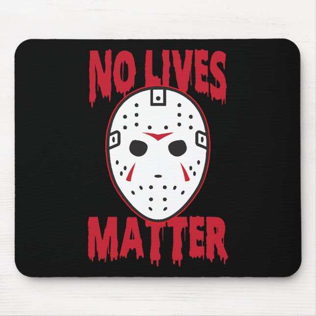 No lives horror mask   Halloween Costumes Mouse Mat (Front)