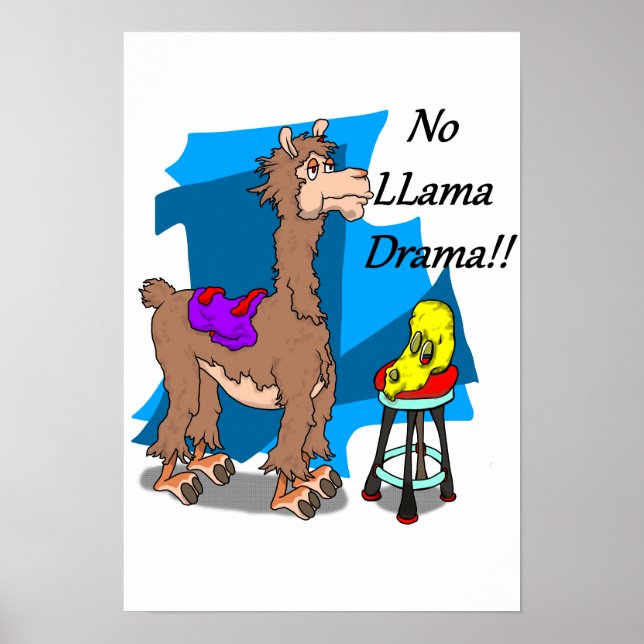 No llama drama!! 4 Poster (Front)