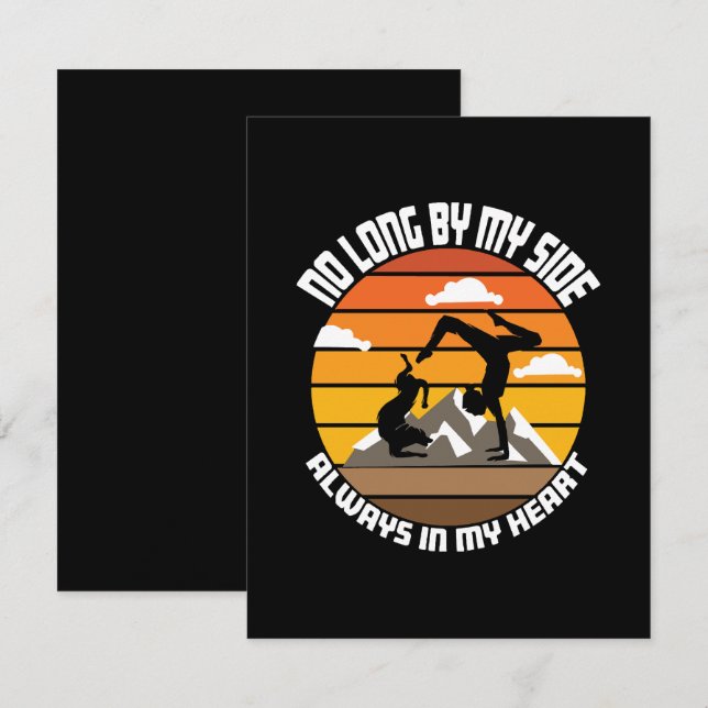 no long by my side always in my heart enclosure card (Front/Back)