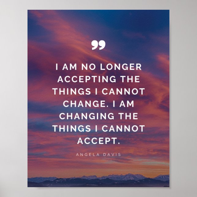 No longer accepting the things I cannot change Poster (Front)