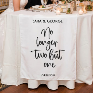 No Longer Two But One Wedding Sign Tapestry
