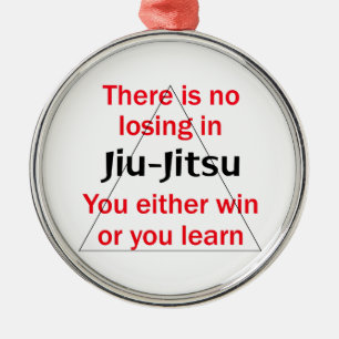 No Losing In Jiu Jitsu Metal Tree Decoration
