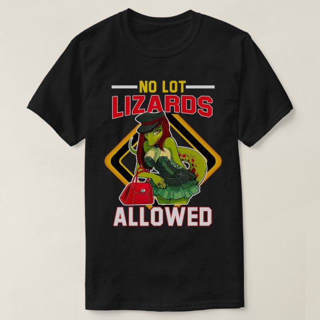 No Lot Lizard CB Talk Trucker Design  T-Shirt (Design Front)