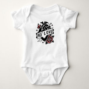 No Love Flash Tattoo Baby Bodysuit