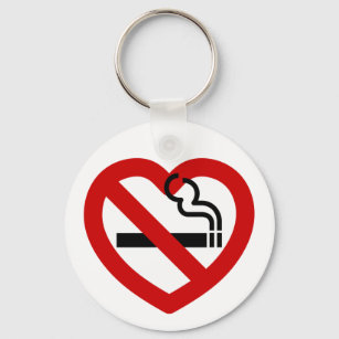 No Love For Smoking Sign Key Ring