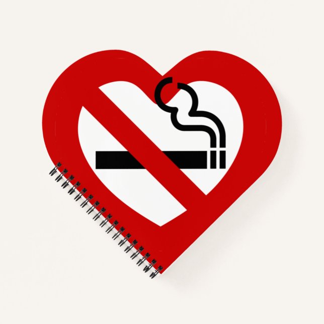 No Love For Smoking Sign Notebook (Front)