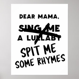 No Lullaby's Hip Hop Wall Art Poster