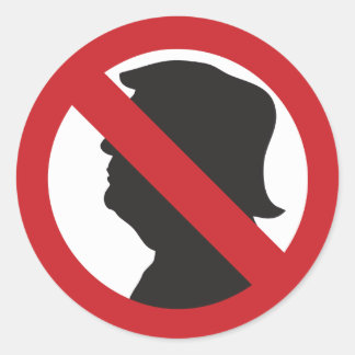 No MAGA/Anti-Trump Silhouette Sticker