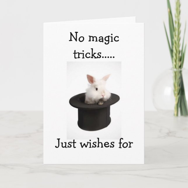 NO MAGIC TRICKS=JUST COOL16th BIRTHDAY WISHES Card (Front)