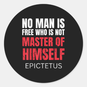 No Man Is Free Who Is Not Marcus Aurelius Stoicism Classic Round Sticker