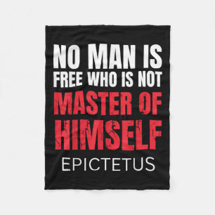 No Man Is Free Who Is Not Marcus Aurelius Stoicism Fleece Blanket