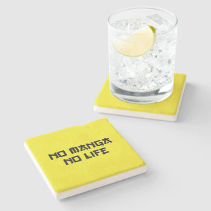 NO MANGA NO LIFE STONE COASTER