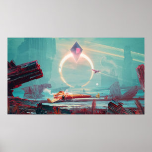 No Mans Sky Floating Diamond Gaming Poster