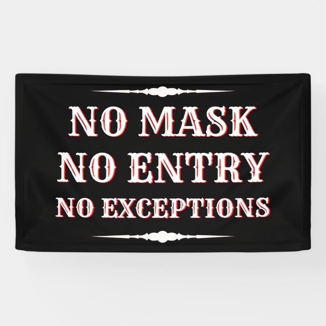 No Mask No Entry Banner (Horizontal)