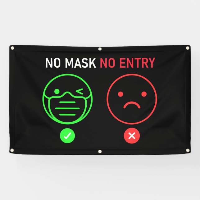 No Mask No Entry Banner (Horizontal)