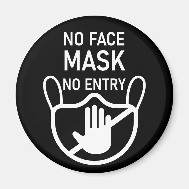 No Mask No Entry Magnet (Front)
