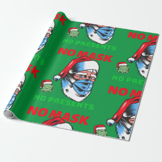No Mask No Presents Wrapping Paper
