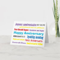 No Matter How You Say It Anniversary  Card