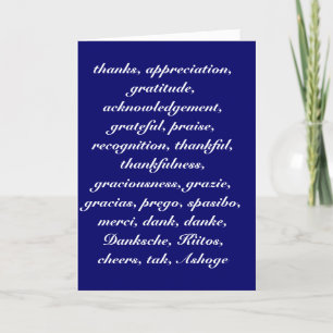 NO MATTER HOW YOU SAY THANK YOU CARD