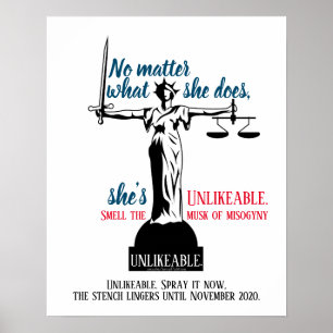 No Matter What She Does She's Unlikeable Political Poster