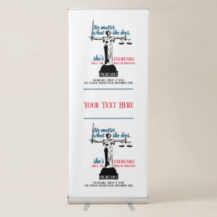 No Matter What She Does She's Unlikeable Political Retractable Banner
