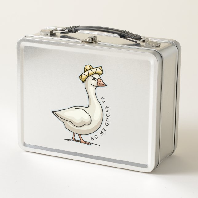 No Me Goose Ta (No Me Gusta) Mexican Goose Metal Lunch Box (Front)