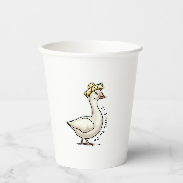 No Me Goose Ta (No Me Gusta) Mexican Goose Paper Cups (Front)