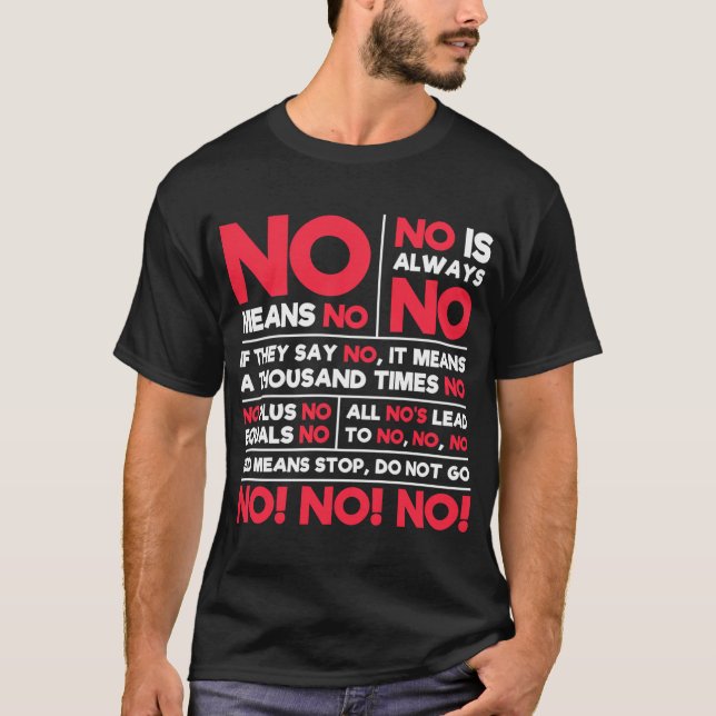 No Means No T-Shirt (Front)