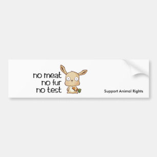 no meat no test marlo , Support Animal Rights Bumper Sticker