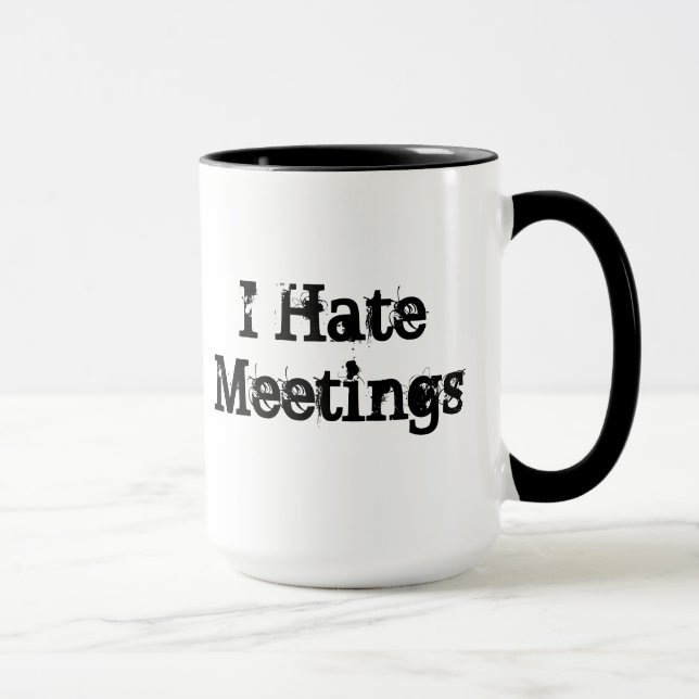 No Meetings Customised Funny Office Saying Mug (Right)