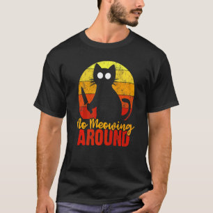 No Meowing Around Horror Cat With Knife Bloody Fun T-Shirt