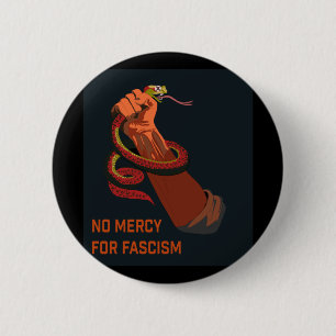 No Mercy For Fascism 2025 Edition  6 Cm Round Badge