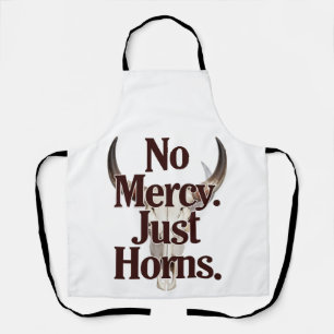 No Mercy Just Horns Longhorn Skull Brutal Bull Apron