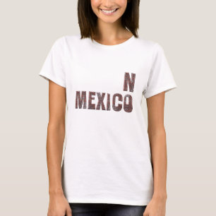 No Mexico Wall Support Bricks Typography T-Shirt