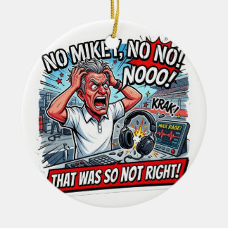 No Mikey No That Was So Not Right - Pit Wall Radio Ceramic Tree Decoration