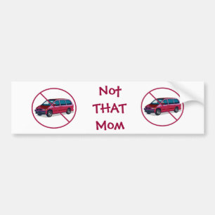 NO MINI VANS BUMPER STICKER