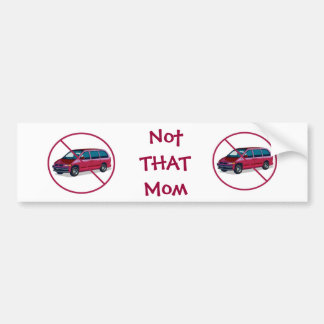 NO MINI VANS BUMPER STICKER