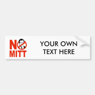 No Mitt Bumper Sticker