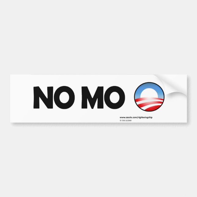 No Mo O Bumper Sticker (Front)