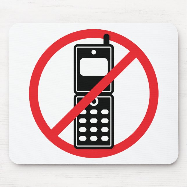 No Mobile Phones Mouse Mat (Front)