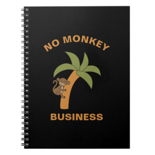 No Monkey Business Funny Zoo Jungle Animal Pun Notebook