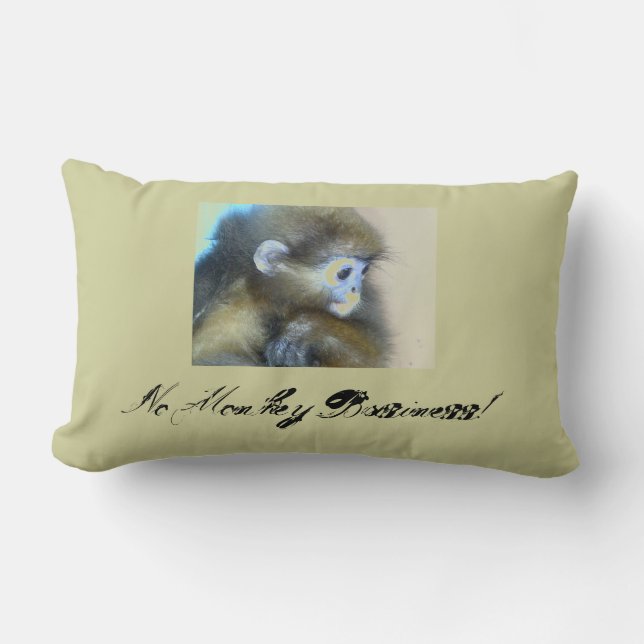 No Monkey Business Pillow (Front)