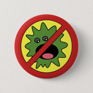 No Monsters Sign 6 Cm Round Badge
