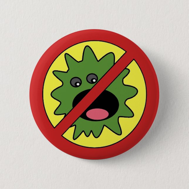 No Monsters Sign 6 Cm Round Badge (Front)