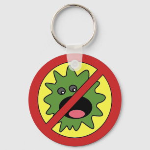 No Monsters Sign Key Ring