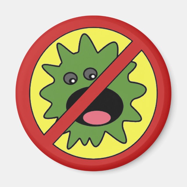No Monsters Sign Magnet (Front)